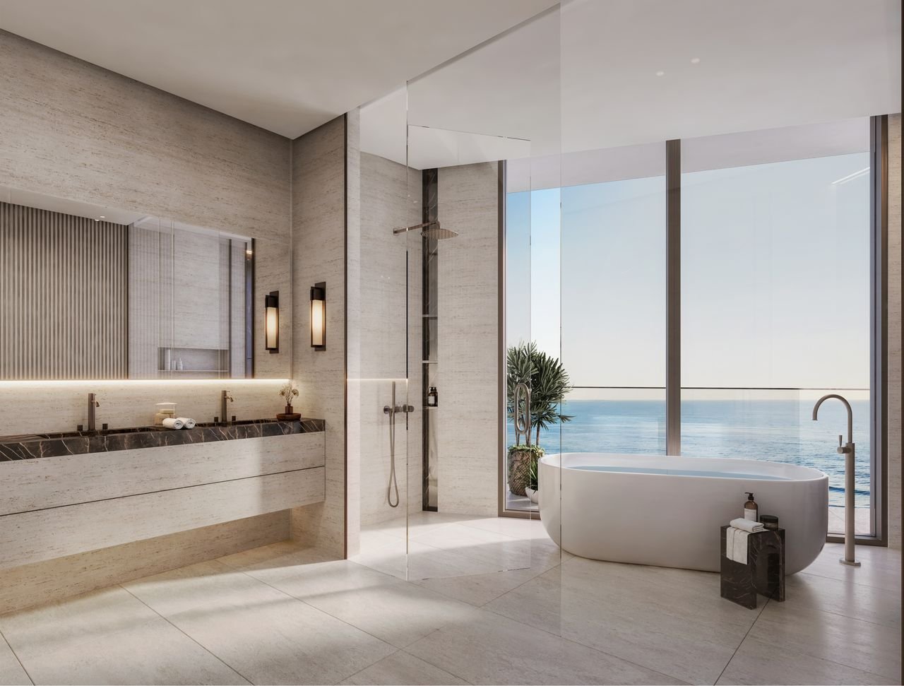 Interiors and panoramic windows at Soulever Dubai