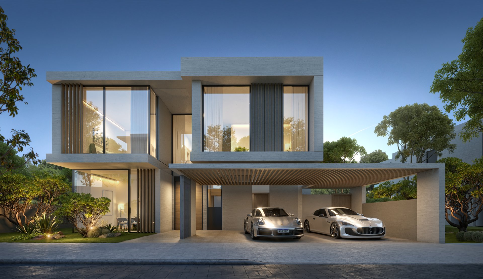 Contemporary aesthetics of FAIRWAY VILLAS