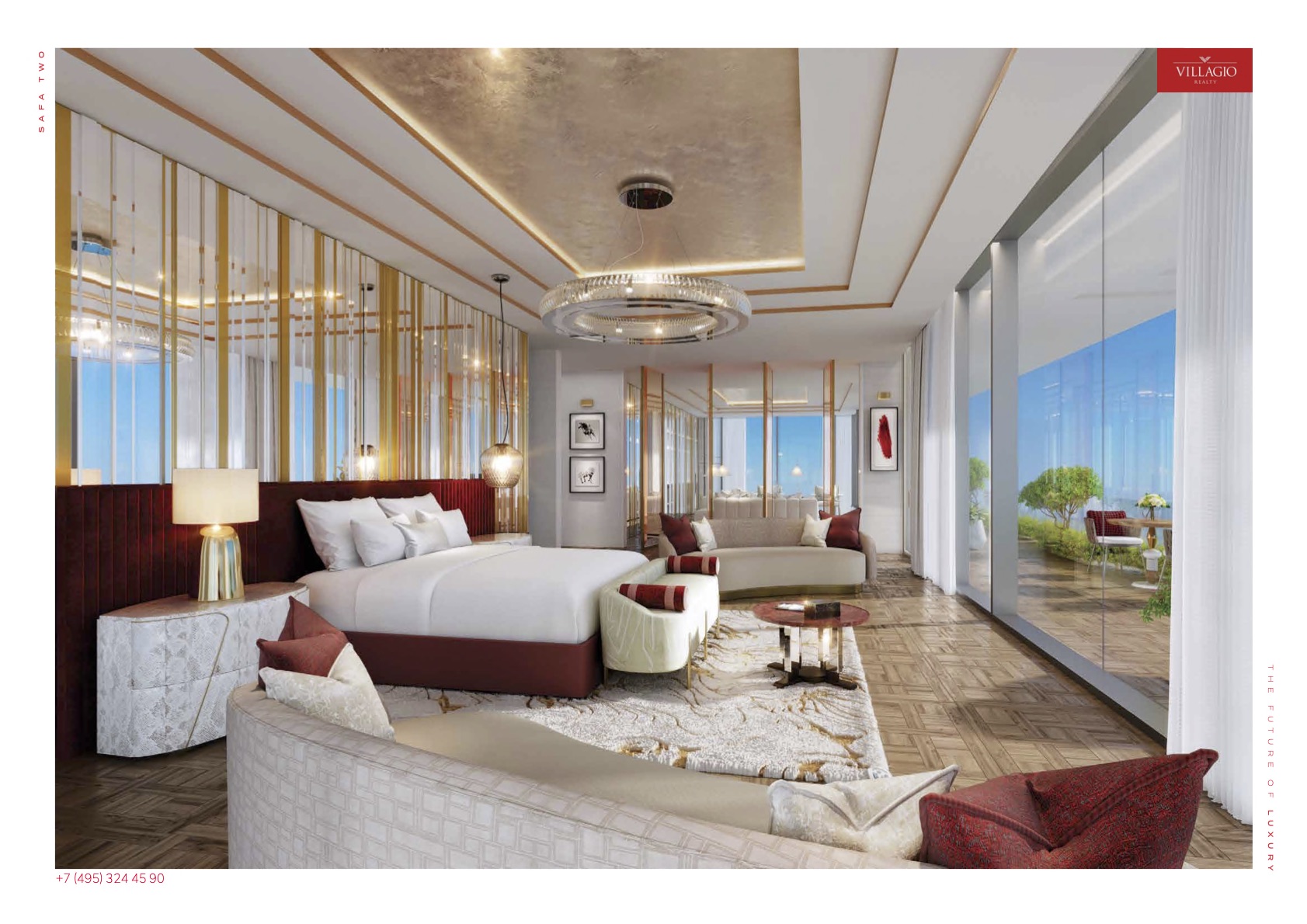 Scarlet leitmotif in SAFA TWO interiors